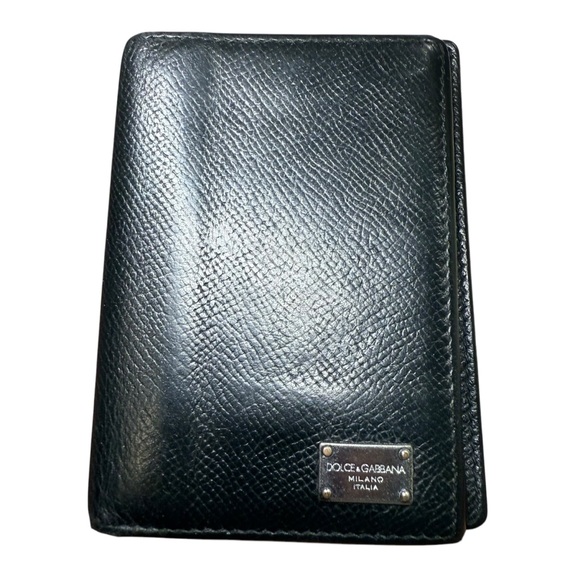 Dolce & Gabbana Black Leather Bi-fold Wallet/Card holder